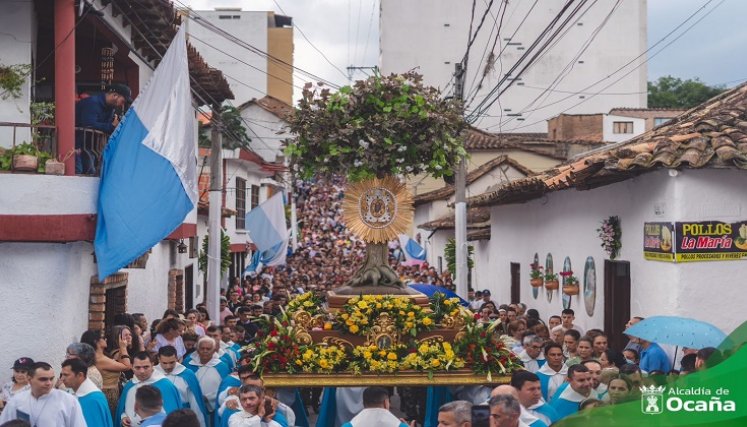 La multitudinaria procesión en honor a la patrona la virgen de la Torcoroma es el mejor termómetro del fervor religioso de los ocañeros./ Foto cortesía: La Opinión.