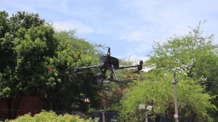 Uno de los drones volando los cielos de Cúcuta/Foto cortesía