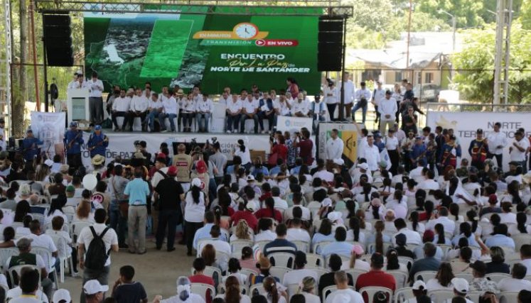 Centro de Convivencia de Tibú fue el escenario del evento de la paz/Foto cortesía