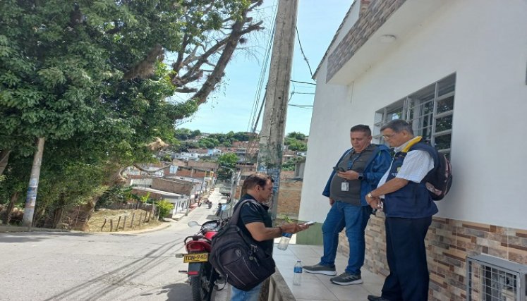 Una comisión de la secretaría de Medio Ambiente adelanta una inspección ocular a los árboles de Ocaña. / Foto cortesía: La Opinión.