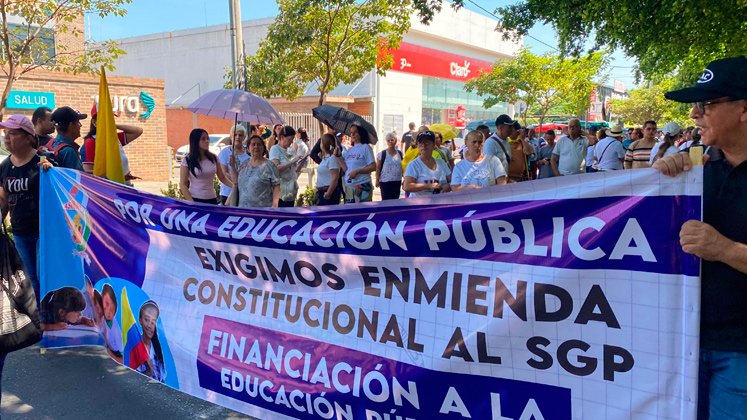 Docentes en movilización