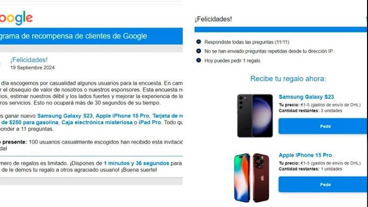 Estafas en Google