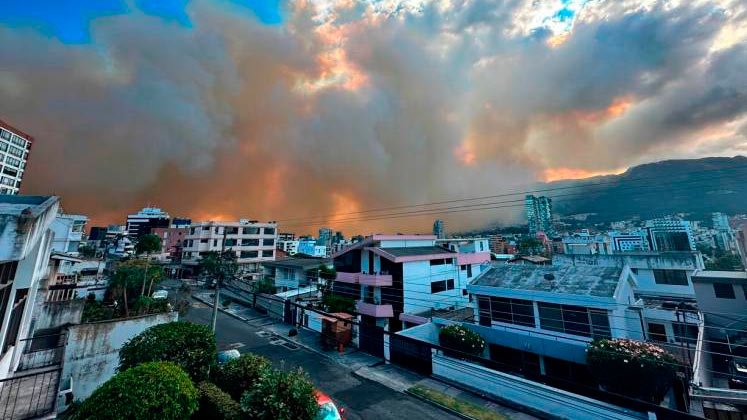 Incendio en Quito, Ecuador 