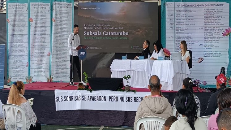 La justicia restaurativa llega hasta el municipio cafetero de la zona del Catatumbo, San Calixto, para mitigar el dolor de las víctimas de los ‘Falsos positivos’./ Foto Cortesía