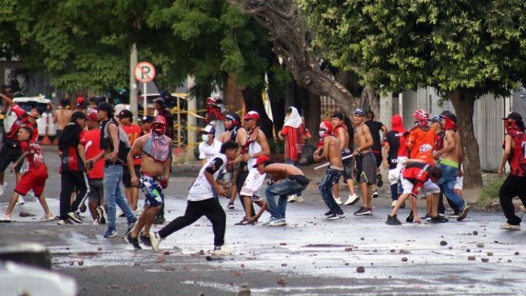 La pasión los hinchas por el Cúcuta, a veces se traduce en desmanes. 