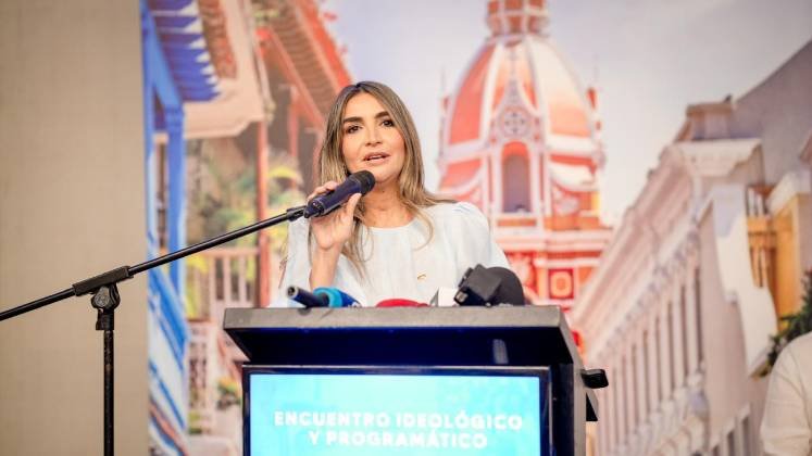 La presidenta del Partido Conservador, Nadia Blel, se refirió a la coyuntura actual del país./Foto Colprensa