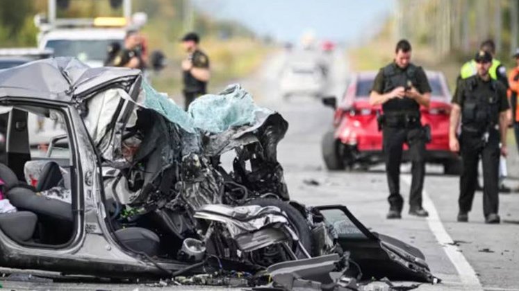 Accidente de colombianos en Canadá