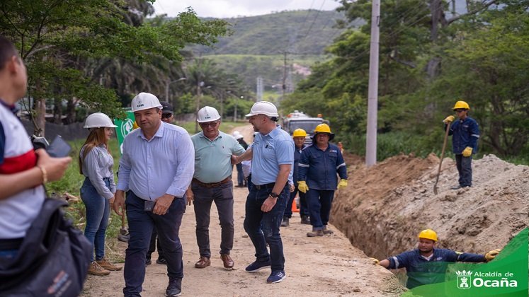 Suspendidos se encuentran los trabajos de la línea de impulsión del acueducto de Ocaña debido a una querella./ Foto: cortesía