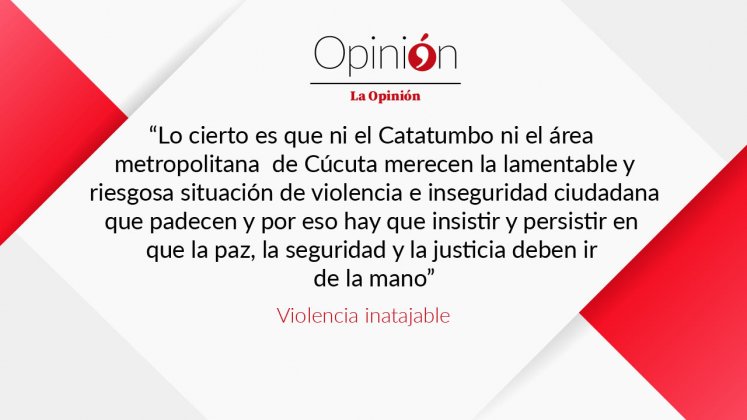 Editorial Violencia inatajable