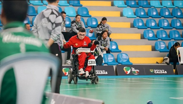Juan Camilo Correa, medallista de bronce en boccia.