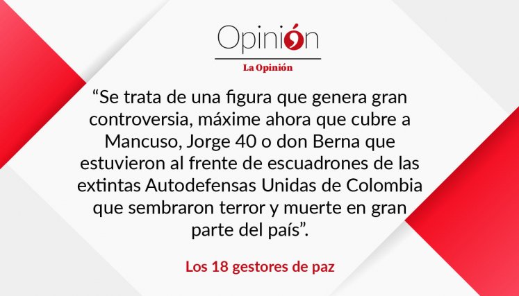 Los 18 gestores de paz