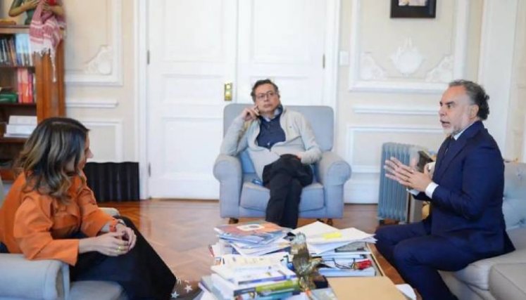 Gustavo Petro y Armando Benedetti se reunieron en la Casa de Nariño./Foto cortesía