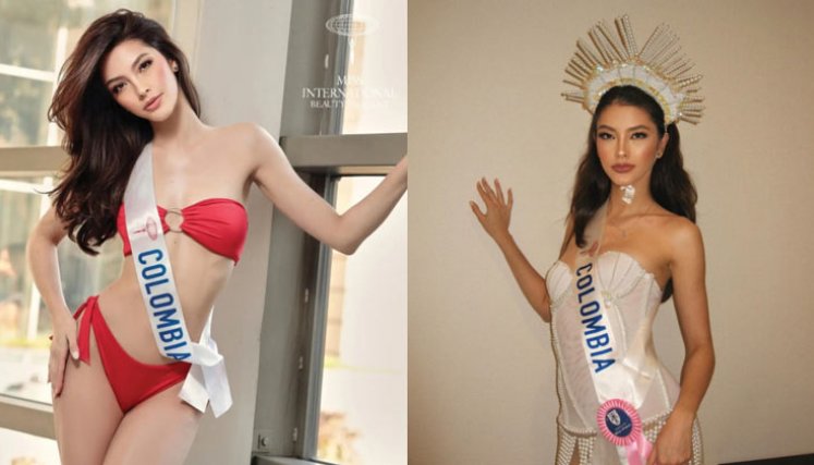 En la gala final, la colombiana deslumbró con un vestido inspirado en la flor de cerezo.