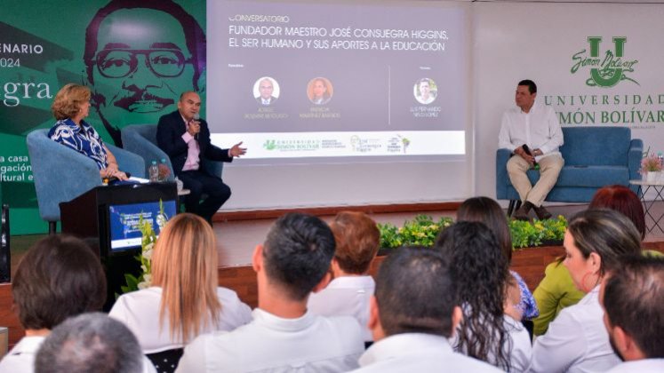 La XII Cátedra América Latina José Consuegra Higgins, en la sede Cúcuta, rindió un especial homenaje al centenario del natalicio del rector fundador de la Unisimón.