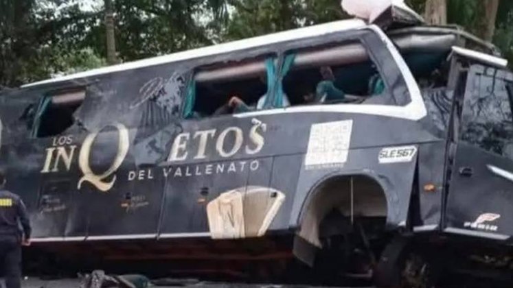 Accidente de transito con bus de Los Inquietos 