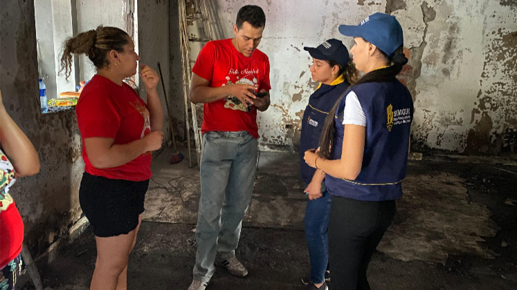 En La Libertad la vivienda afectada por el incendio espera evaluación de un experto en infraestructura.