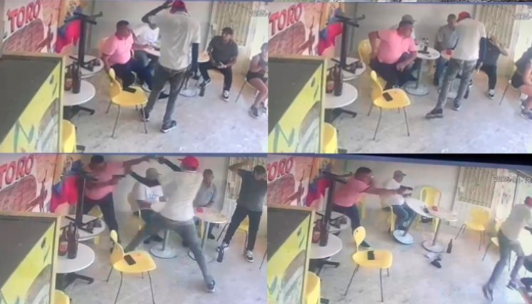 Los delincuentes venían de camisa blanca y zapatos negros. 