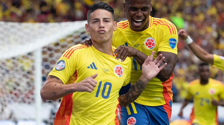 James Rodríguez con la selección Colombia