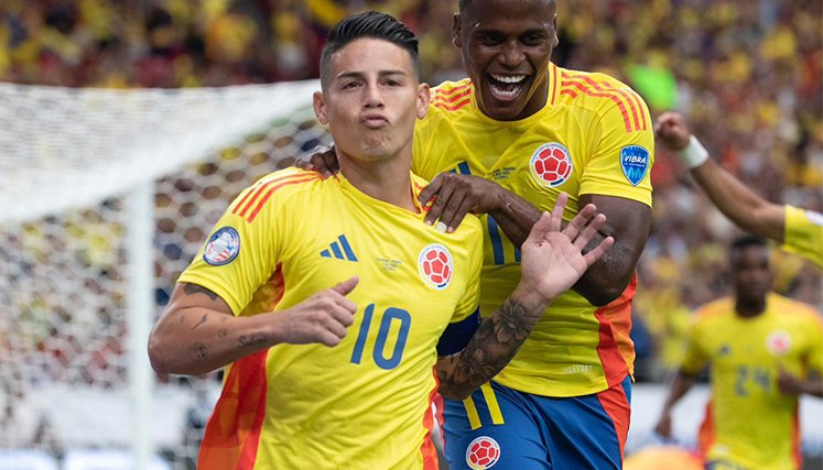 James Rodríguez con la selección Colombia
