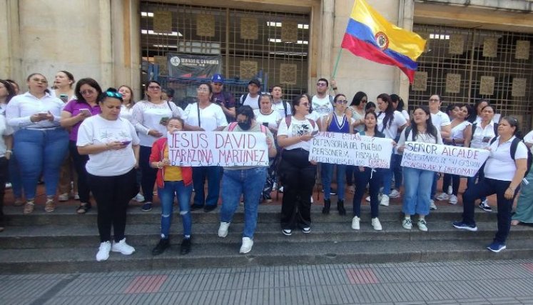 Protesta de familiares de jóvenes desaparecidos./Foto cortesía