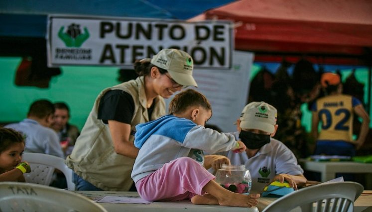 Con el firme propósito de brindar alimentación balanceada se habilitan los comedores infantiles. Fotos cortesía ICBF.