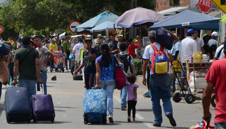 Migrantes venezolanos en Cúcuta.