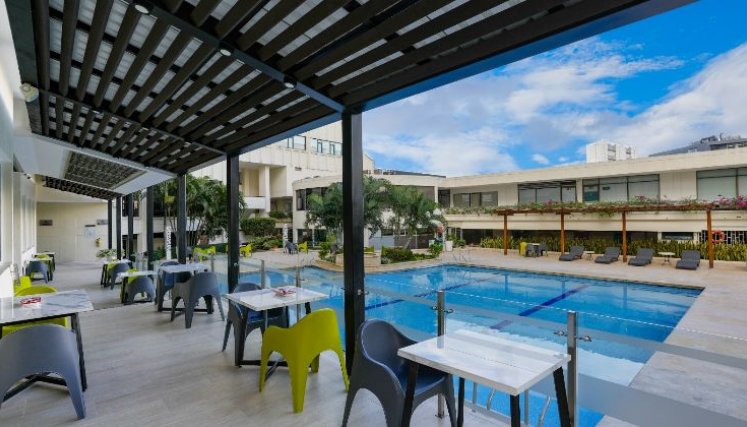 La hermosa piscina del Hotel Casino Internacional con una temperatura en su agua de 24 grados./Foto cortesía