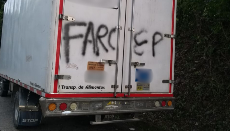 Grafiti farc en Santander