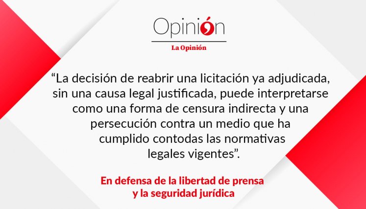 En defensa de la libertad de prensa y la seguridad jurídica