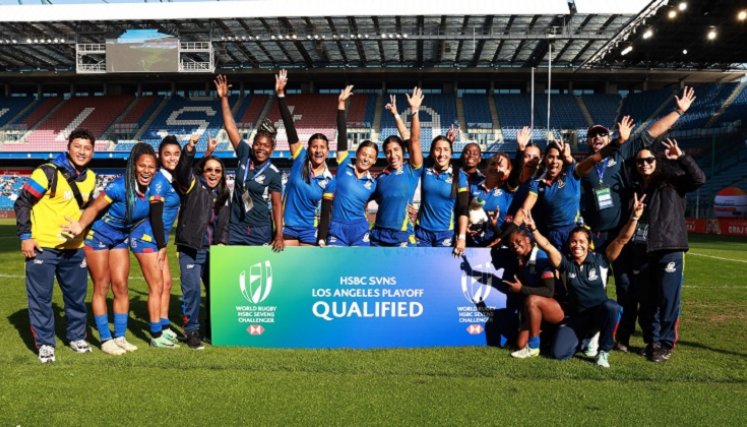 Selección Colombia femenina rugby sevens.