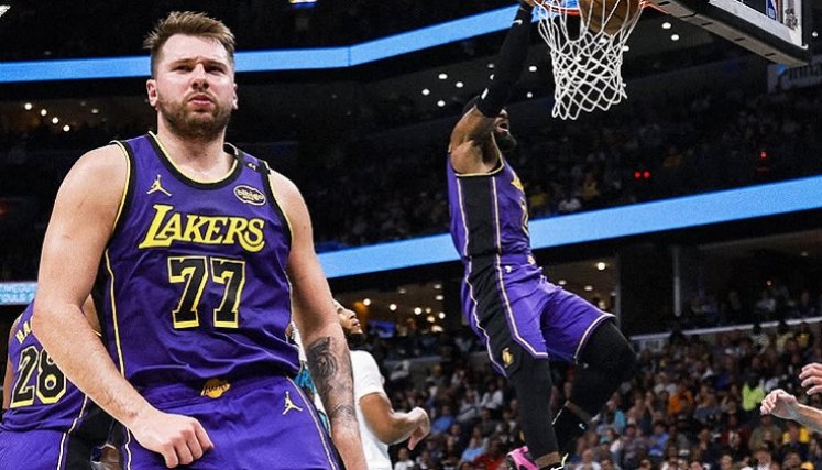 Luka Doncic jugador esloveno y figura de los Lakers de los Ángeles.
