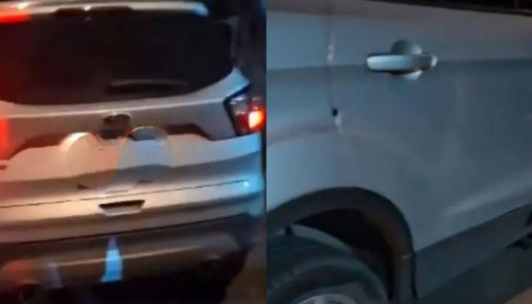 Camioneta de la UNP. 