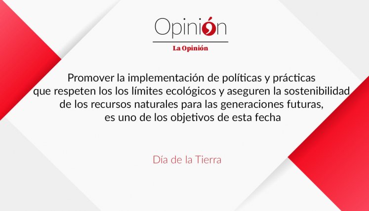 Editorial Día de la Tierra.