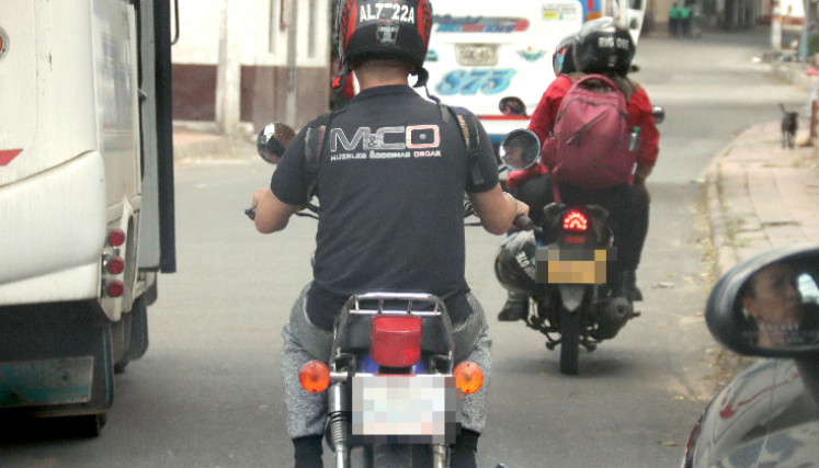 Motorizados en Cúcuta.