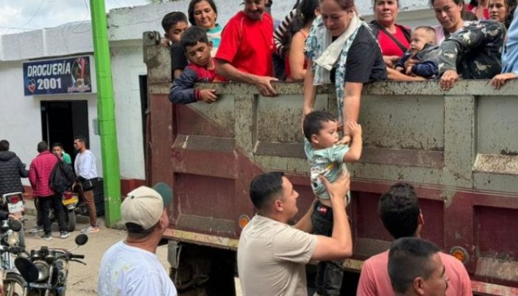 Los desplazados continúan saliendo del Catatumbo hacia las cabeceras municipales./Foto cortesía