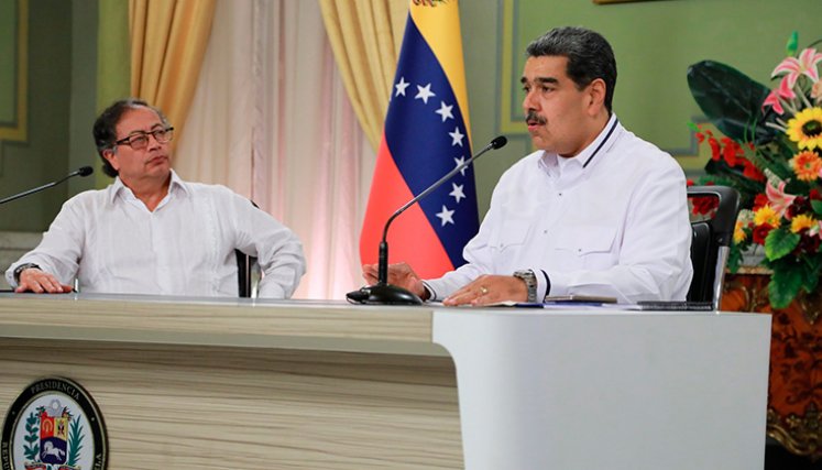 Gustavo Petro y Nicolás Maduro. / Foto Archivo