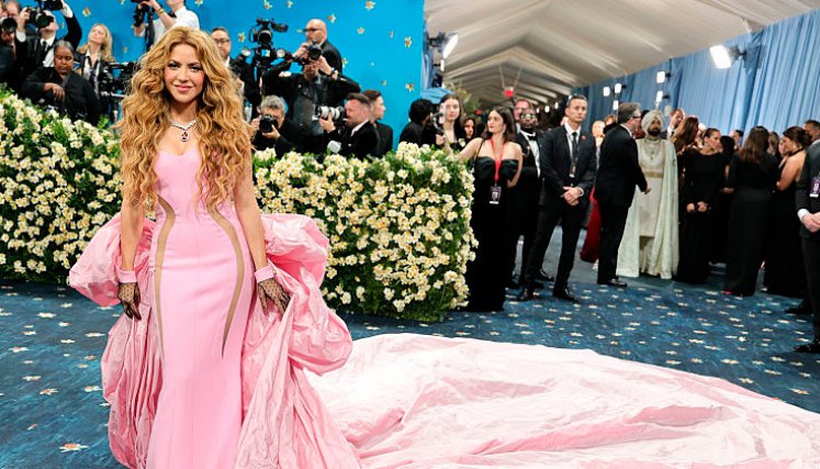 Shakira en la Met Gala 2025- Foto tomada de X @Spotify