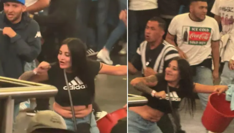 disturbios en el Movistar Arena