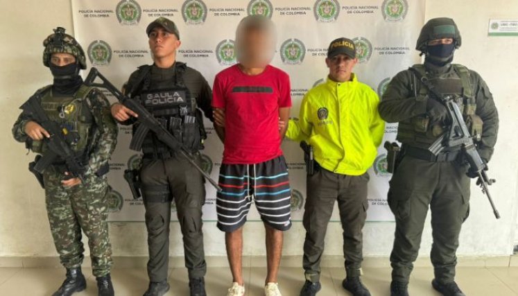 La captura se produjo en concurso entre la Policía y el Ejército/ Foto Cortesía