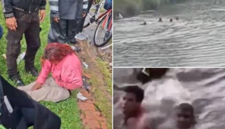 MUJER RIO BOGOTÁ