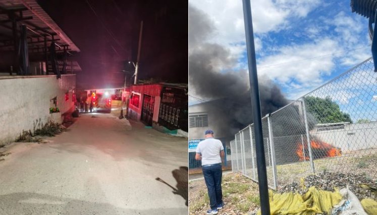 Camiones incinerados