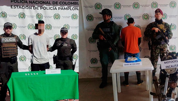 Dos capturados dejaron las acciones preventivas del Denor. / Foto cortesía