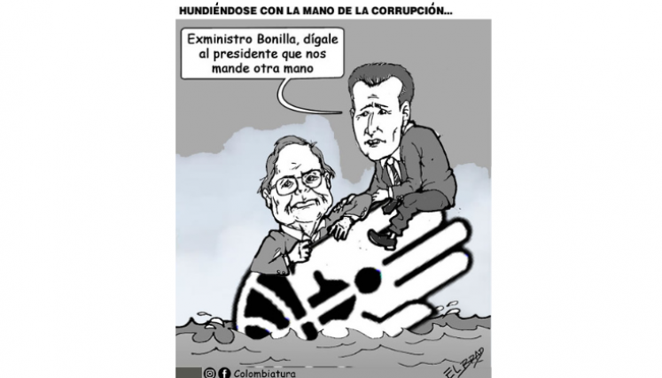 Hundiéndose con la mano de la corrupción