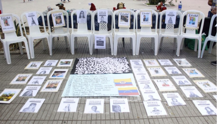 Homenaje a los colombianos presos en Venezuela. 