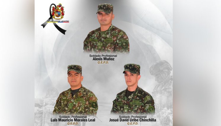 Tres soldados fueron asesinados en combates en Caquetá