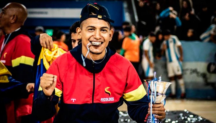 Daniel Villamizar,  jugador de Selección Colombia de futsal para sordos