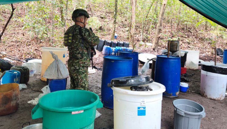 Desmantelan laboratorio de cocaína del Eln en Durania, Norte de Santander