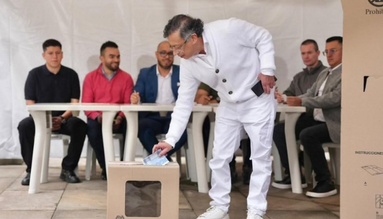 Presidente Petro votando- 31 de mayo de 2026