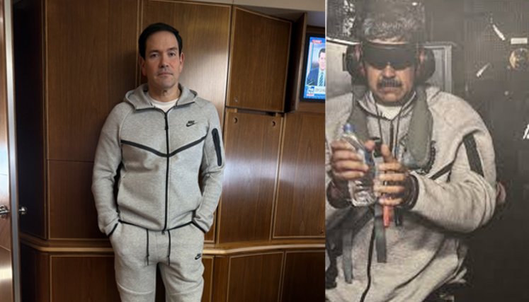¿La misma sudadera de Maduro? Foto de Marco Rubio rumbo a China causó revuelo