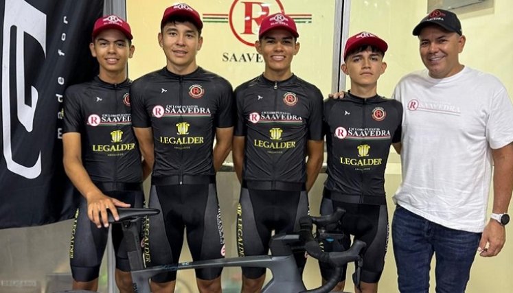 Estos son los cuatro ciclistas nortesantandereanos que estarán desde este jueves en la Vuelta de la Juventud Venezolana; Edward Noriega, Jesús Rodríguez, Clark Sandoval y Enderson Rodríguez.